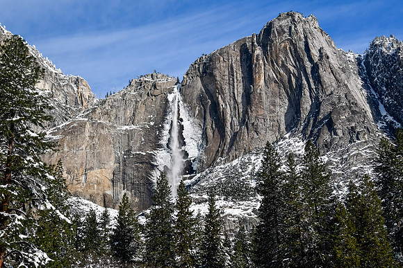 Upper Yosemite Falls in Sunshine