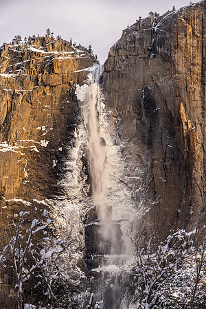Ice on Upper Yosemite Falls