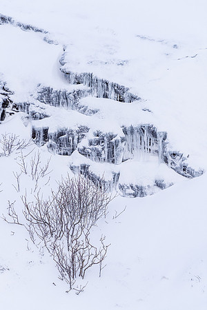 Frozen waterfall