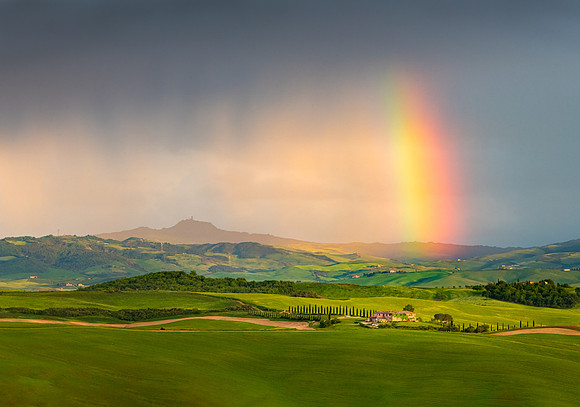 Rainbow over San Quirico d"Orcia