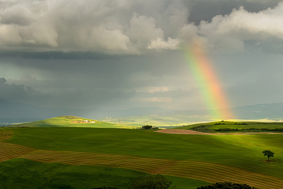 Storm Clouds with Rainbow