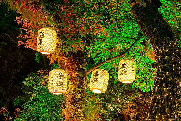 Lanterns, Guilin Park at Night