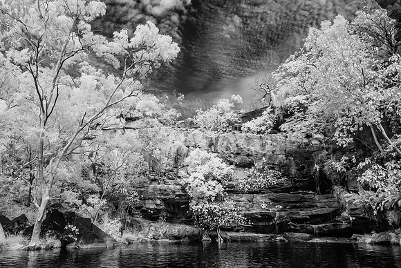 Waterfalls at Galvin's Gorge, Infra-red