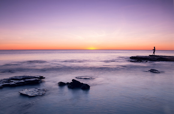 Fisherman at Cable Beach, Broome