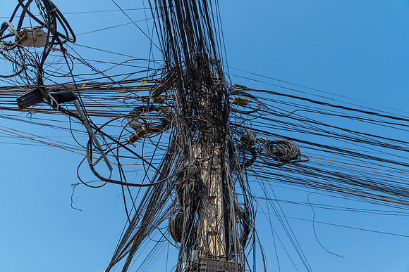 Electrical tangle, Siem Reap
