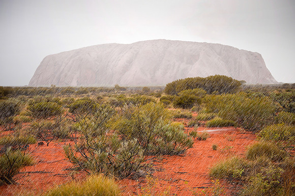 "Heavy Rain at Uluru"