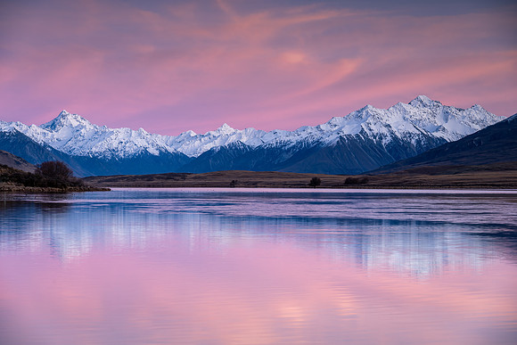 Dawn over the Southern Alps, Lake Clearwater