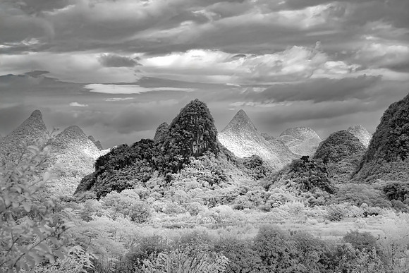 Limestone Karst Scenery Hunan Province (Infra-red)