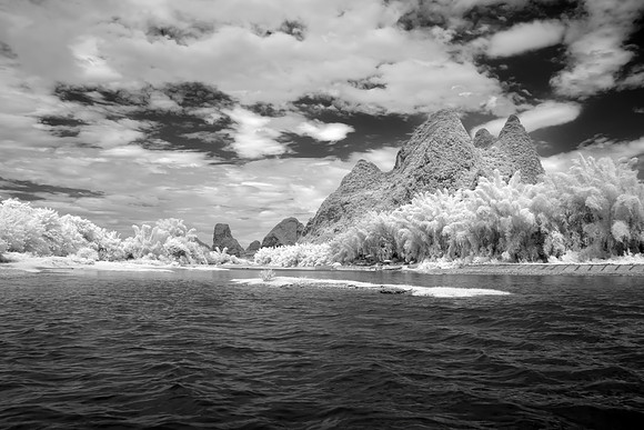 Limestone Karst Mountains along the River Li (Infra-red) II