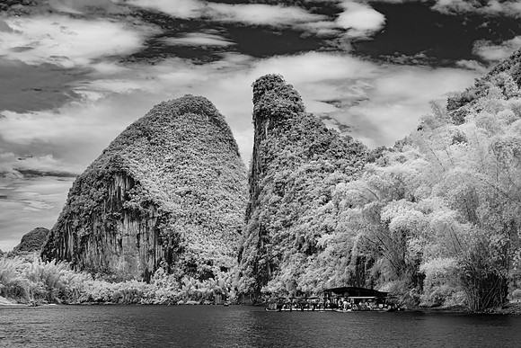 Limestone Karst Mountains along the River Li (Infra-red) IV