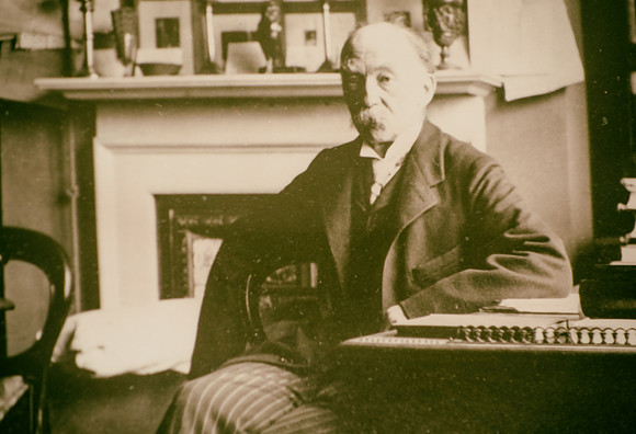Thomas Hardy in his study at Max Gate